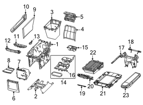 2022 Jeep Grand Wagoneer Rear Console CONSOLE-CONSOLE Diagram for 7JD62DX8AA