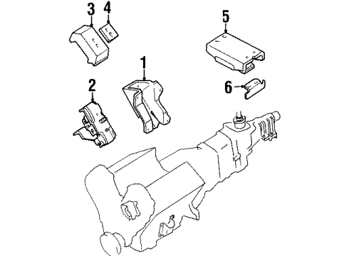 1999 Isuzu Trooper Engine & Trans Mounting Plate, Passenger Side Engine Mounting Diagram for 8-97139-639-0