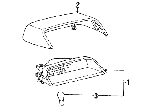 1990 Lexus ES250 High Mount Lamps Lamp Assy, Center Stop Diagram for 81570-32050-01