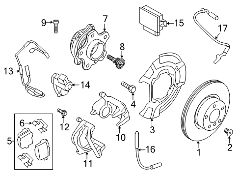 2019 BMW X3 Rear Brakes Rear Disc Brake Pad Set Diagram for 34216885451