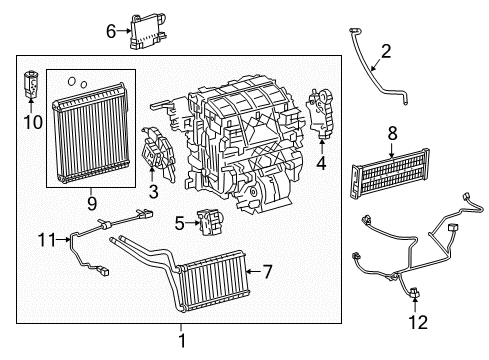 2016 Toyota Prius Air Conditioner Harness Diagram for 82212-47030