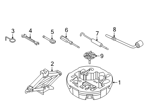 2015 Kia K900 Jack & Components Hook-Towing Diagram for 09147-1H000