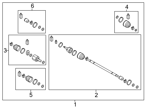 2020 Hyundai Accent Drive Axles - Front SHAFT ASSY-DRIVE,RH Diagram for 49501-H9400