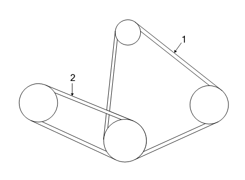 2005 Lexus ES330 Belts & Pulleys Vane Pump V Belt Diagram for 90916-02580