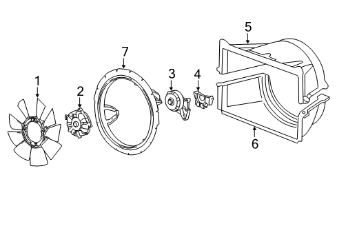 2011 Chevrolet Silverado 3500 HD Cooling System, Radiator, Water Pump, Cooling Fan Lower Shroud Diagram for 22737911