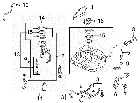 2006 Honda Civic Fuel Injection Switch, Pressure Fuel (2) Diagram for 37260-RNE-A01