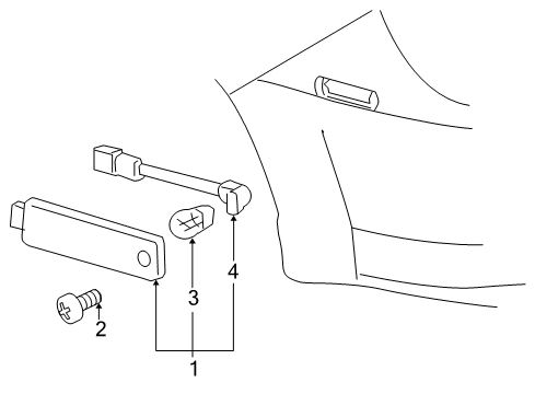 2006 Chevrolet Cobalt Bulbs Side Marker Lamp Diagram for 25998289