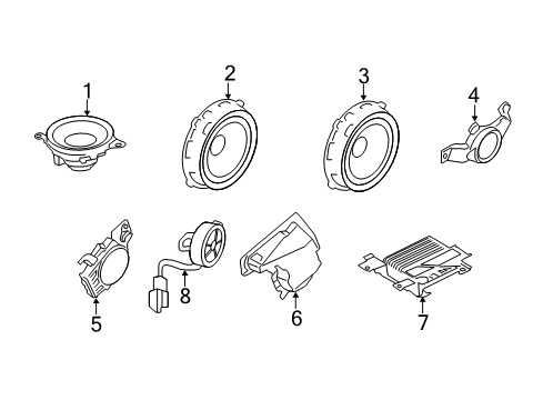 2022 Kia Telluride Sound System Pad U Diagram for 96315S9200