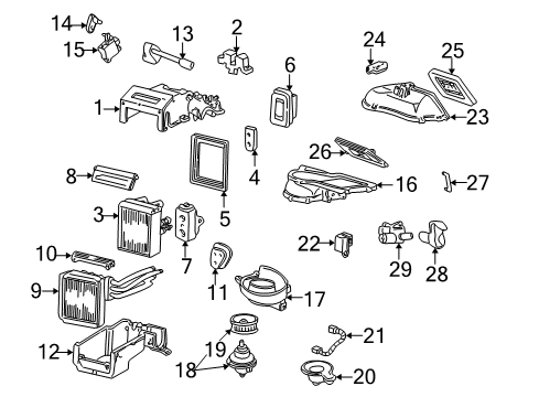 2003 Lincoln LS Air Conditioner Hose & Tube Assembly Diagram for 3W4Z-19D734-AA