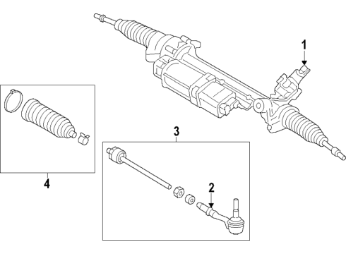 2021 BMW X7 Steering Column & Wheel, Steering Gear & Linkage Left Tie Rod Diagram for 32106884809