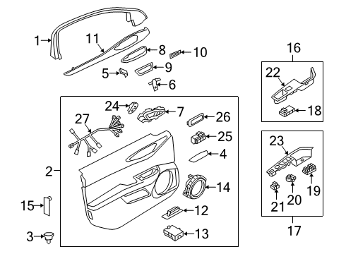 2018 Alfa Romeo Stelvio Interior Trim - Front Door Lamp-Courtesy Diagram for 68201962AA