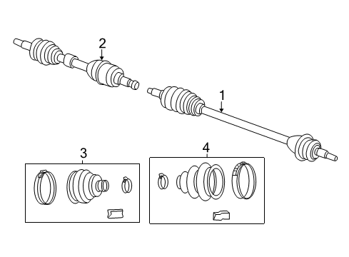 2006 Chrysler Sebring Drive Axles - Front Axle Half Shaft Right Diagram for 5017653AA