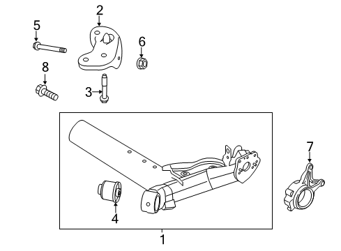 2014 Ford Fiesta Rear Suspension Axle Beam Diagram for C1BZ-5035-A