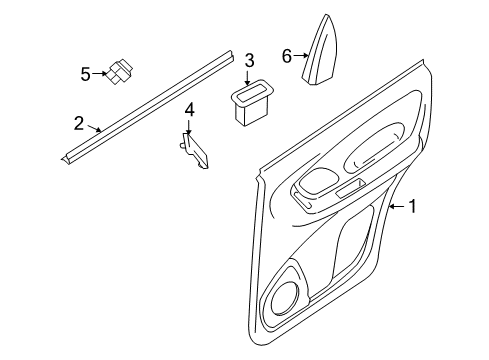 2005 Ford Escape Rear Door Regulator Diagram for 6L8Z-7827001-BA