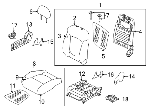 2010 Kia Forte Heated Seats Frame Assembly-Front Seat B Diagram for 884101M100
