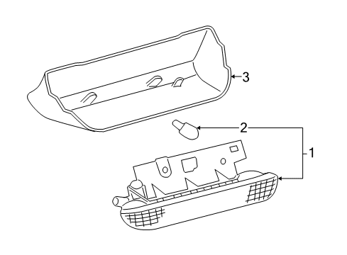 2006 Scion xA Bulbs High Mount Lamp Diagram for 81570-52110