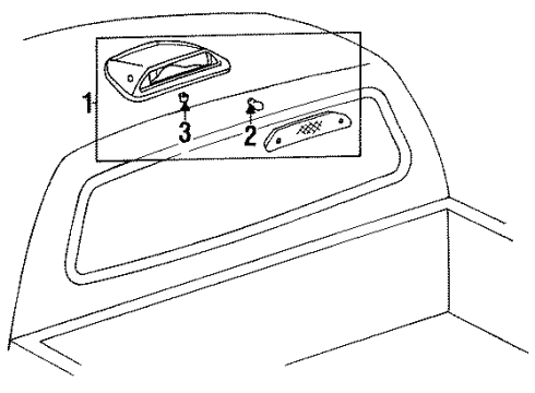 1994 Toyota Pickup High Mount Lamps Lamp Assy, Center Stop Diagram for 81570-35030