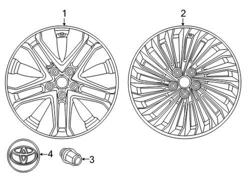 2021 Toyota Mirai Wheels Wheel, Alloy Diagram for 42611-62090
