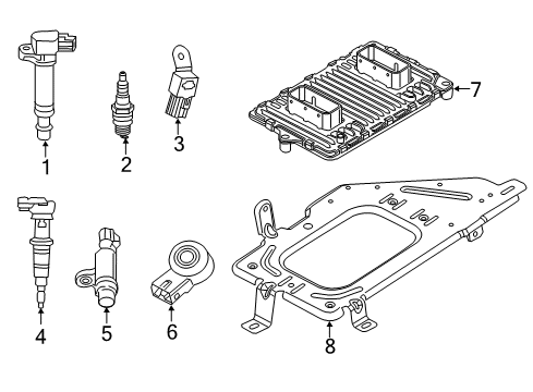 2015 Ram 1500 Powertrain Control Electrical Powertrain Control Module Diagram for 5150897AD