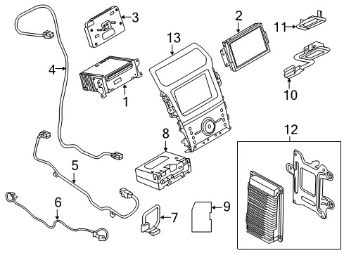 2017 Ford Police Interceptor Utility Sound System Extension Diagram for GB5Z-14D202-B