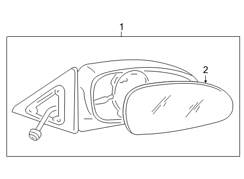 2009 Kia Amanti Outside Mirrors Outside Rear View Mirror Assembly, Left Diagram for 876103F640