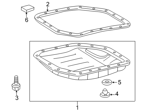 2011 Scion tC Automatic Transmission Transmission Pan Diagram for 35106-06020