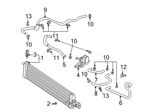 2002 Toyota Prius Radiator & Components Hose, Water Diagram for 87245-47200