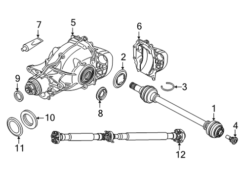 2022 BMW X5 Axle & Differential - Rear COVER, REAR Diagram for 33118665150