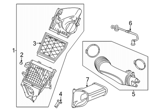 2022 Cadillac CT5 Air Intake Outlet Duct Diagram for 84373674