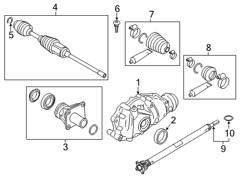 2022 BMW 750i xDrive Carrier & Front Axles O-Ring Diagram for 26208657705