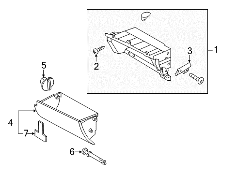2012 Hyundai Elantra Glove Box Housing Assembly-Glove Box Diagram for 84510-3YAA0-RAS