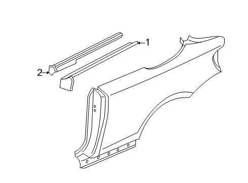 2012 BMW 128i Exterior Trim - Quarter Panel Inner Channel Sealing, Rear Left Diagram for 51377164987
