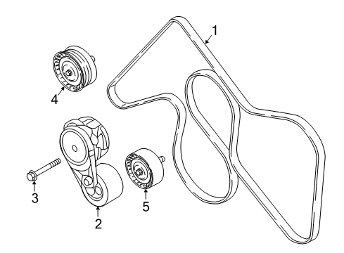 2017 Nissan Titan XD Belts & Pulleys Pulley-Fan Diagram for 21051-EZ40A