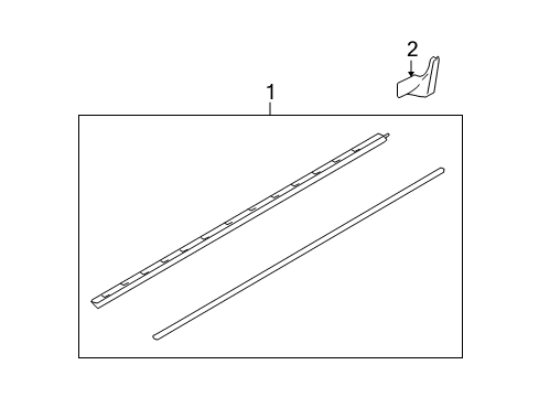 2018 Ford Flex Exterior Trim - Pillars, Rocker & Floor Rocker Molding Diagram for 8A8Z-7410176-A