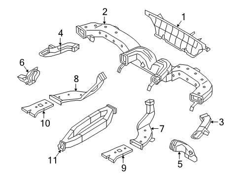 2018 Kia Niro Ducts Duct-Shower, RH Diagram for 97282G5000