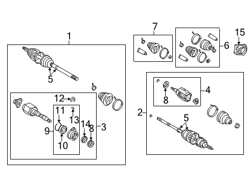 2002 Toyota Celica Drive Axles - Front Axle Assembly Diagram for 43410-20771