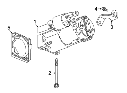 2021 Chevrolet Corvette Starter Starter Diagram for 12696743