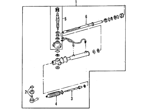 1990 Mitsubishi Precis P/S Pump & Hoses, Steering Gear & Linkage Hose-Return"A" Diagram for 57521-24100