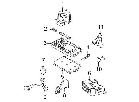 2003 Buick LeSabre Powertrain Control Shield-Knock Sensor Diagram for 12621133