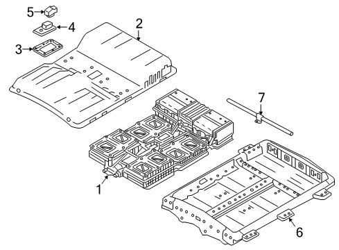 2019 Nissan Leaf Electrical Components Plate-Battery Support Diagram for 295A9-3NF0A