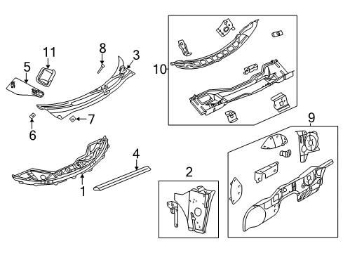 2001 Dodge Stratus Cowl Dash Panel-Dash Diagram for 4814747AE