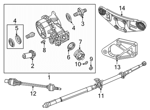 2021 Chrysler Pacifica Axle & Differential - Rear DRIVE Diagram for 68264549AD