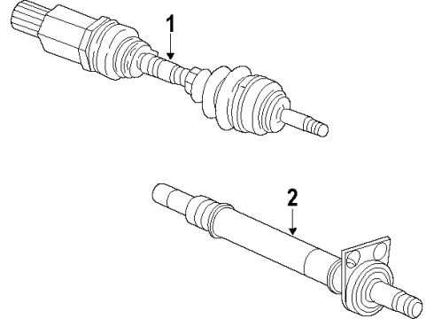 2010 Dodge Journey Front Axle Shafts & Joints, Drive Axles Intermediate Shaft Diagram for 4743817AE