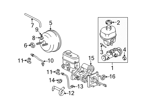 2006 Dodge Ram 1500 Hydraulic System Booster-Power Brake Diagram for 5080887AA
