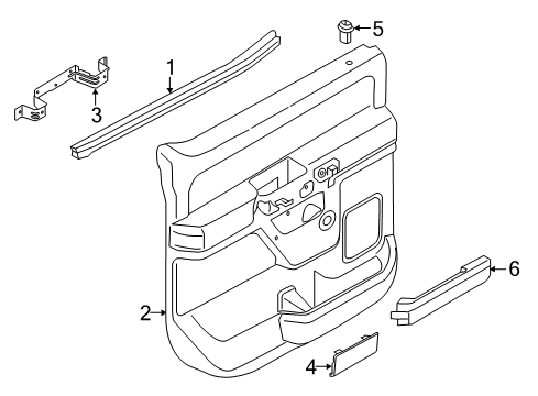 2020 Ford F-250 Super Duty Interior Trim - Rear Door Grommet Diagram for HC3Z-2621999-AA