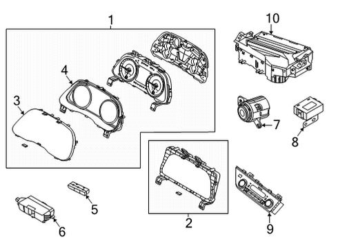 2021 Hyundai Sonata Ignition Lock Cluster Assembly-Instrument Diagram for 94021-L5200