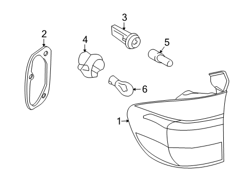 2007 BMW X5 Bulbs Seal, Rear Light, Side Panel Left Diagram for 63217046137