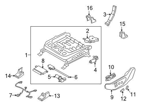 2020 Hyundai Santa Fe Power Seats Unit Assembly-Memory Power Seat Diagram for 95450-S1000