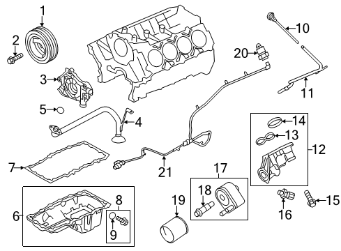 2014 Ford F-150 Filters Front Plate Diagram for AL3Z-6B018-A