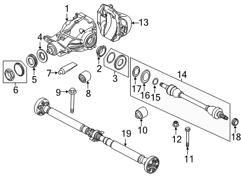 2012 BMW 535i xDrive Rear Axle Passenger Rear Axle Shaft Diagram for 33207581030